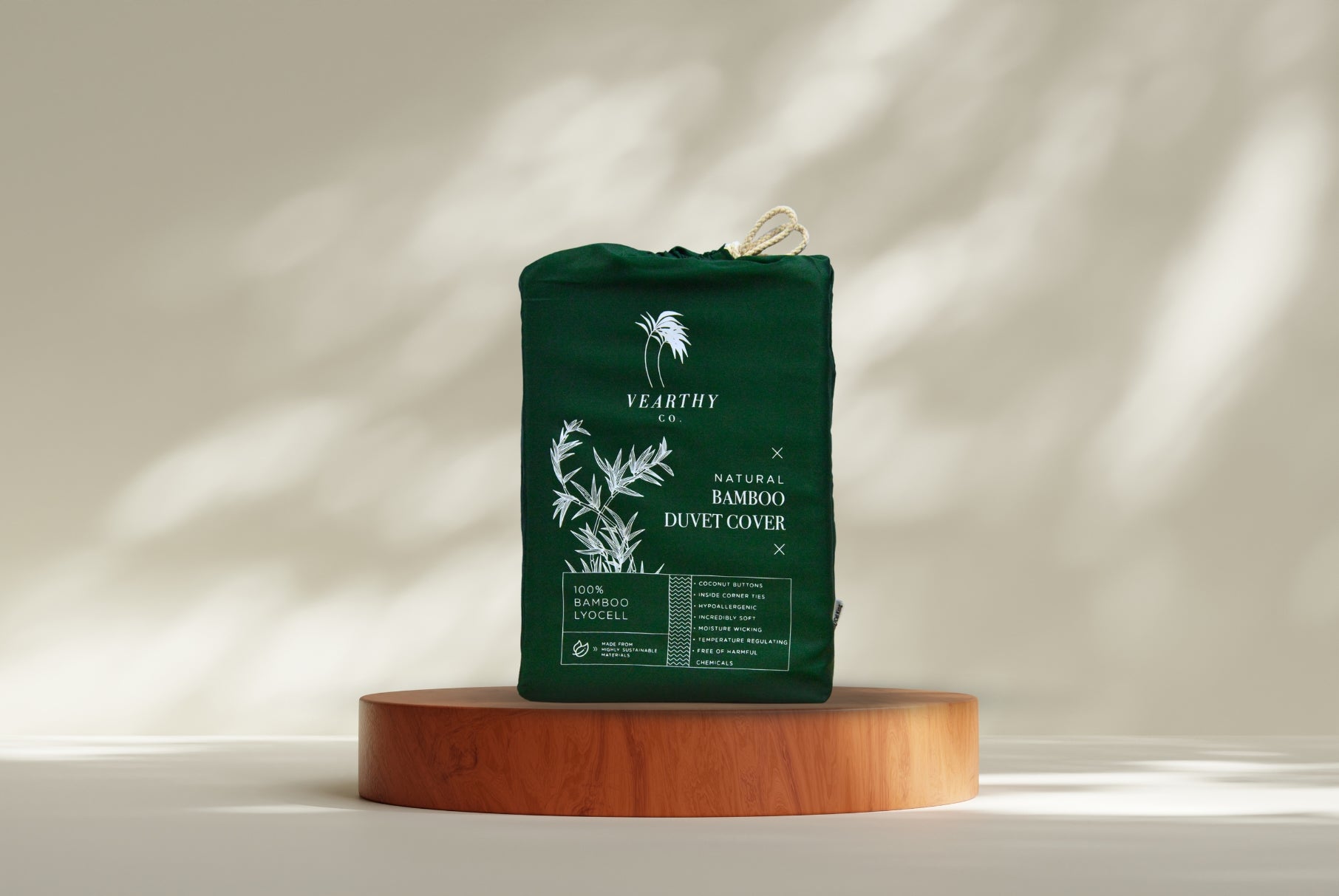 Vearthy Bamboo Lyocell  Duvet Cover Forest Green - front