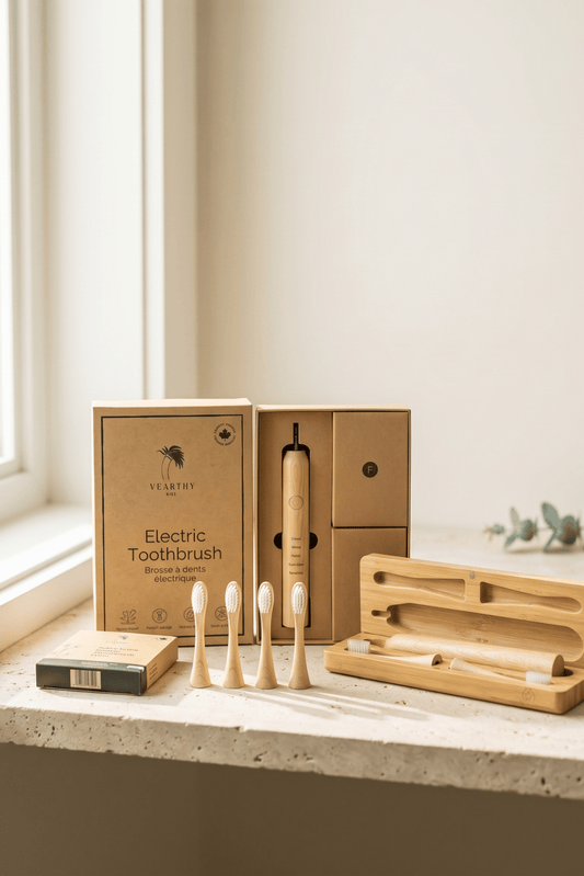 Vearthy Sonic Electric Toothbrush Bamboo Starter Kit