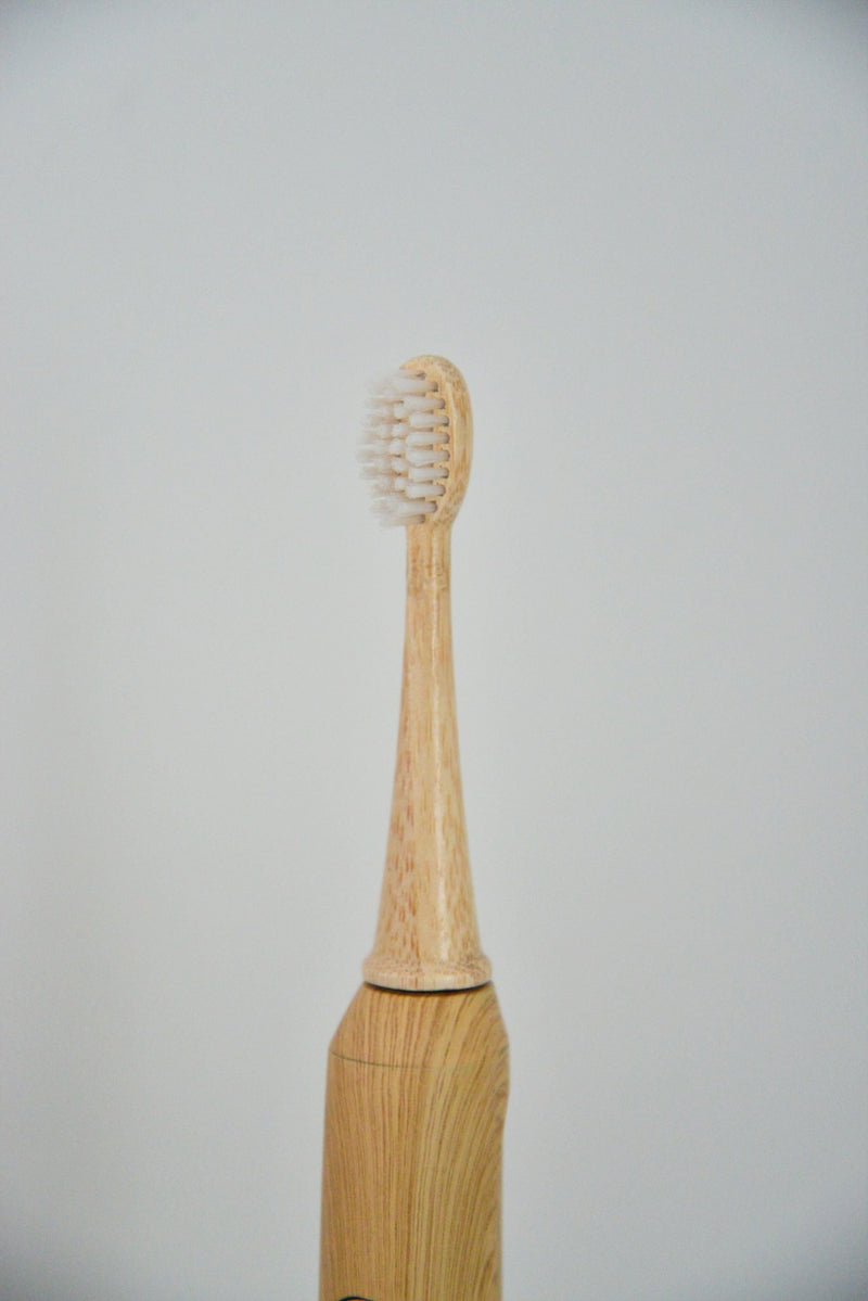 Plant-based electric toothbrush heads made from bamboo and castor seed oil